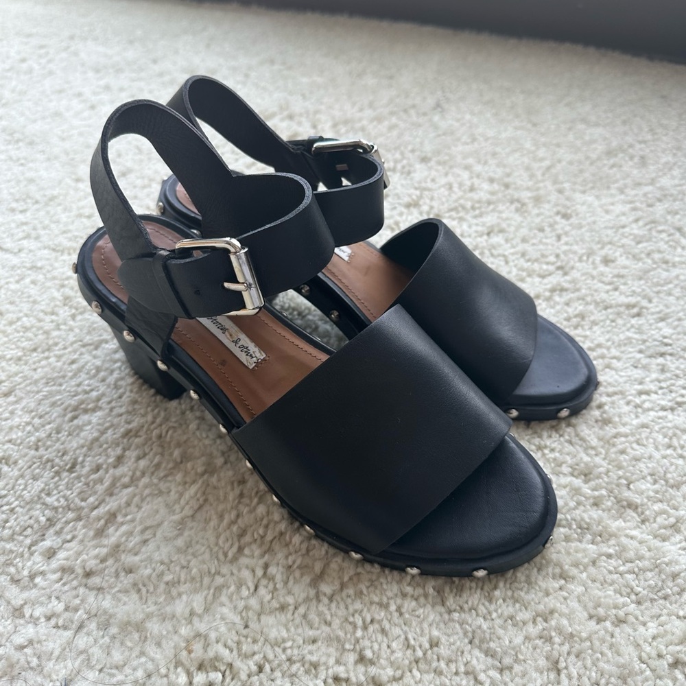 & Other Stories Studded Leather Heeled Sandals